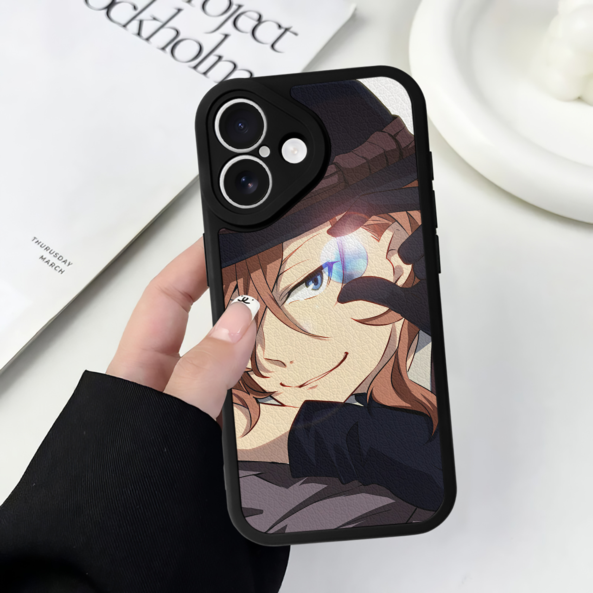 （画像用） 文豪ストレイドッグス Bungo Stray Dogs 【iPhone 16シリーズ対応】シリコンスマホケース（レザー調） 材質：シリコン